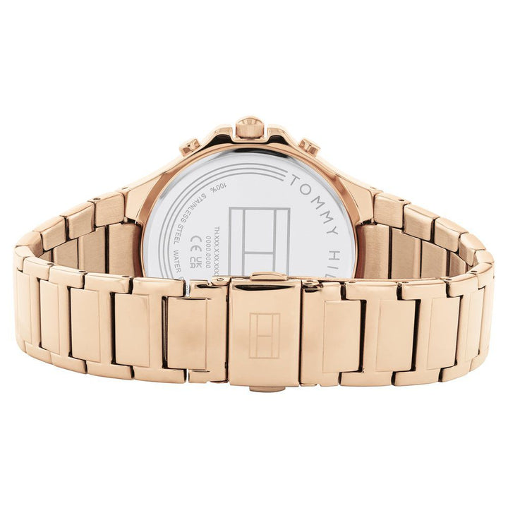 Tommy Hilfiger Gold Dial Golden Stainless Steel Strap Watch For Women