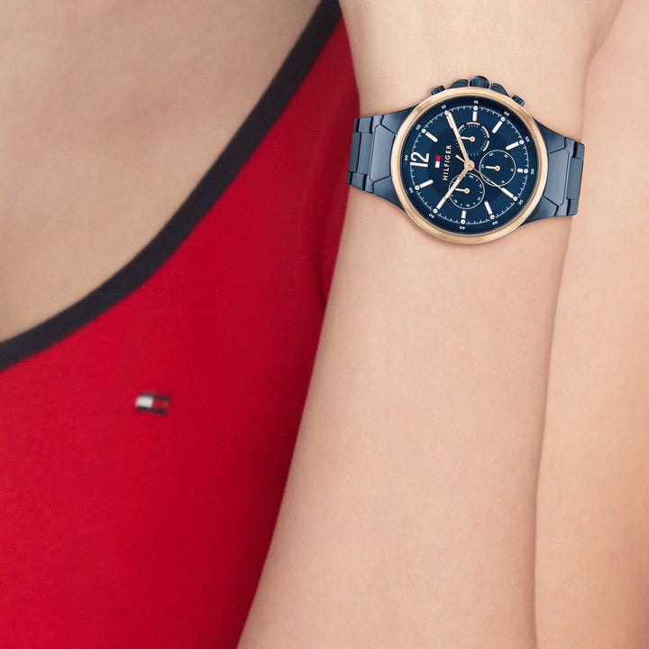 Tommy Hilfiger Blue Dial Blue Stainless Steel Strap Watch for Women TH1782601