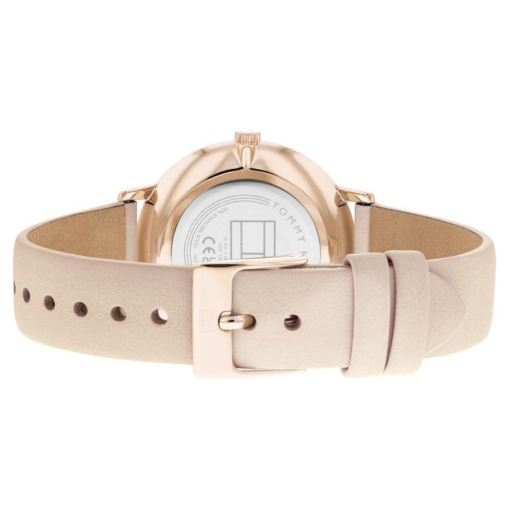 Tommy Hilfiger Quartz Multifunction Rose Gold Dial Leather Strap Watch for Women TH1782602