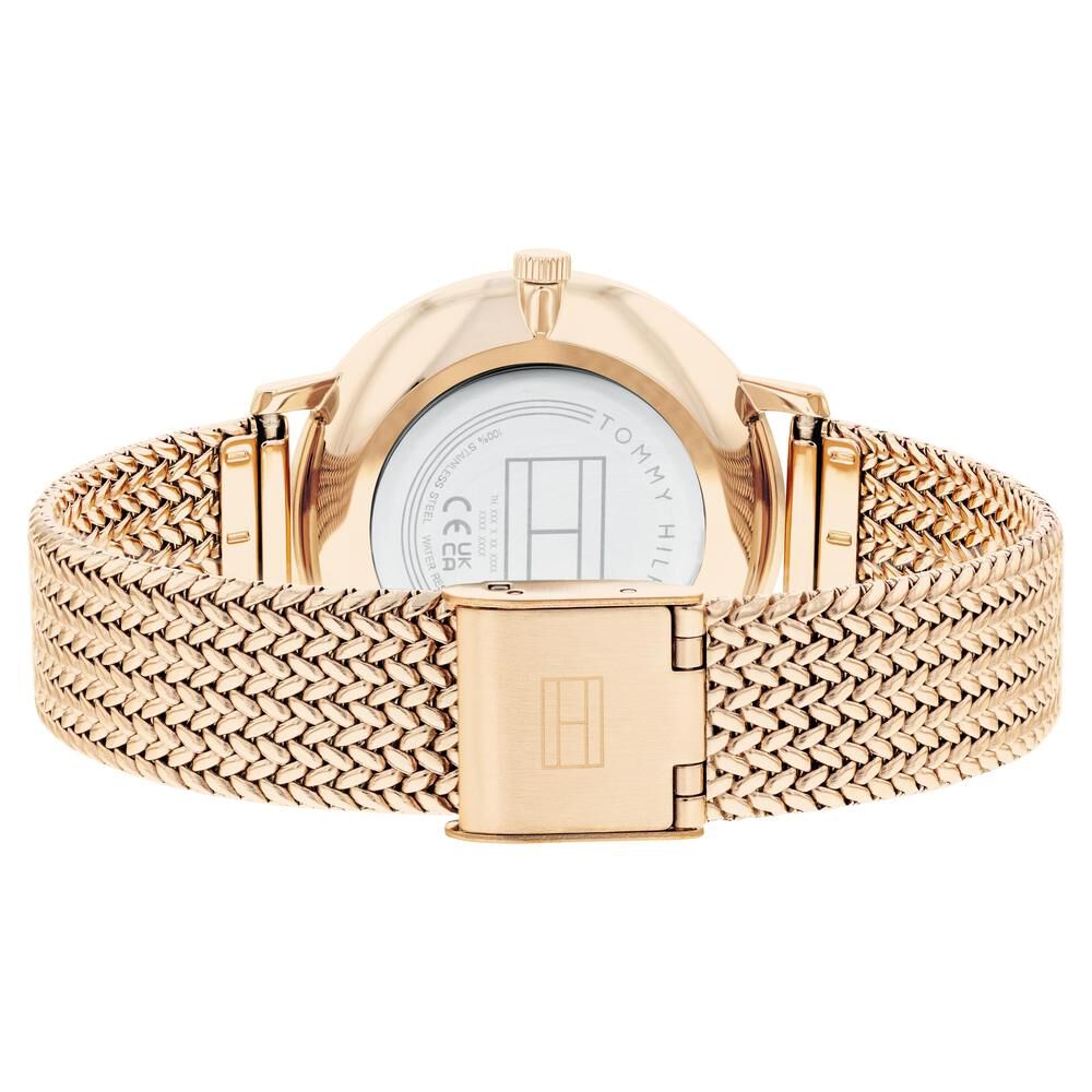 Tommy Hilfiger Quartz Analog Rose Gold Dial Stainless Steel Strap Watch For Women