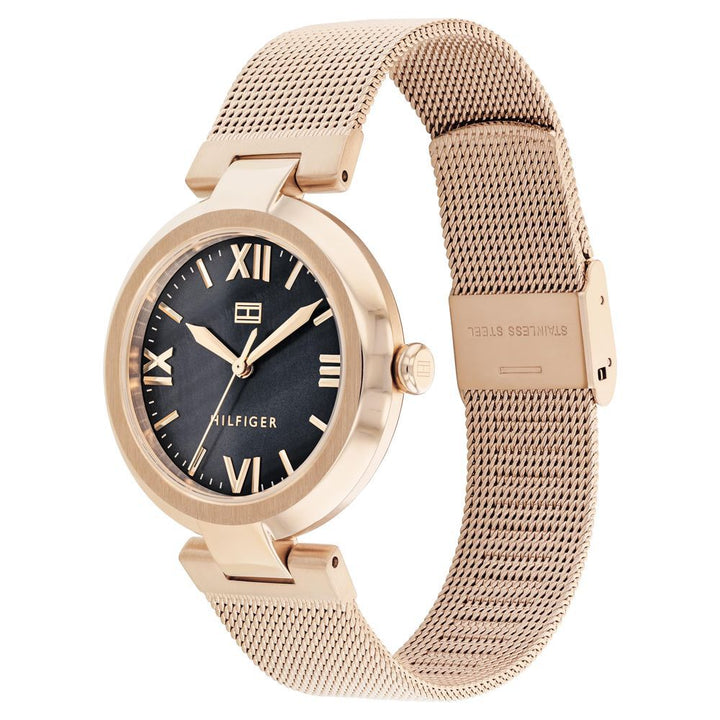 Tommy Hilfiger Quartz Analog Mother Of Pearl Dial Stainless Steel Strap Watch For Women