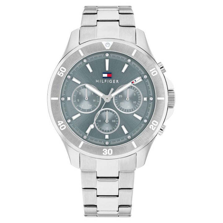 Tommy Hilfiger Quartz Multifunction Blue Stainless Steel Strap For Women