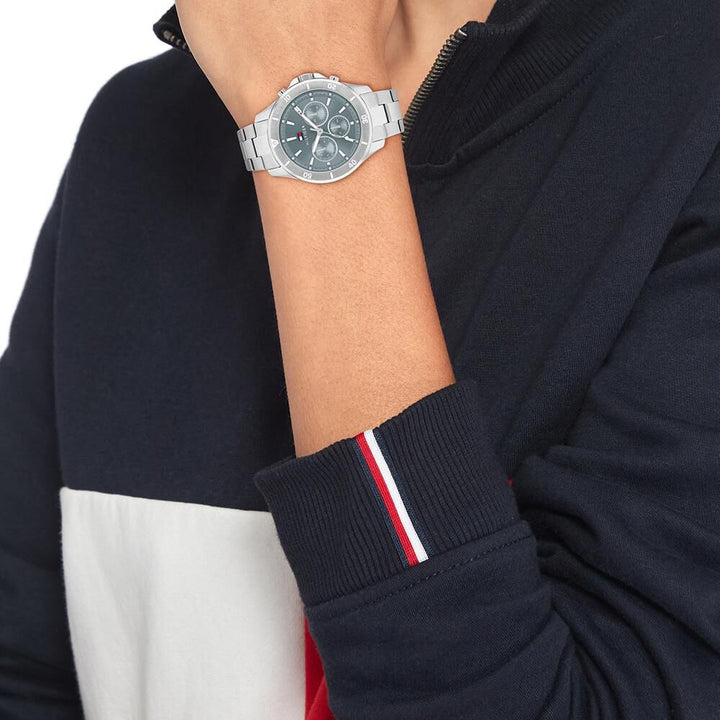 Tommy Hilfiger Quartz Multifunction Blue Stainless Steel Strap for Women TH1782638