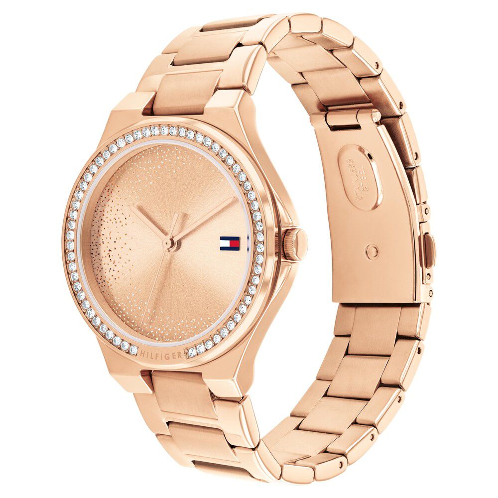 Tommy Hilfiger Quartz Analog Rose Gold Stainless Steel Strap For Women