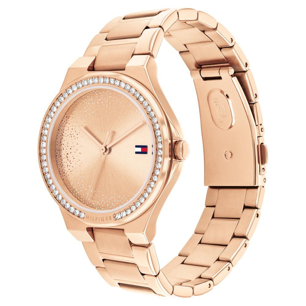 Tommy Hilfiger Quartz Analog Rose Gold Stainless Steel Strap for Women TH1782643