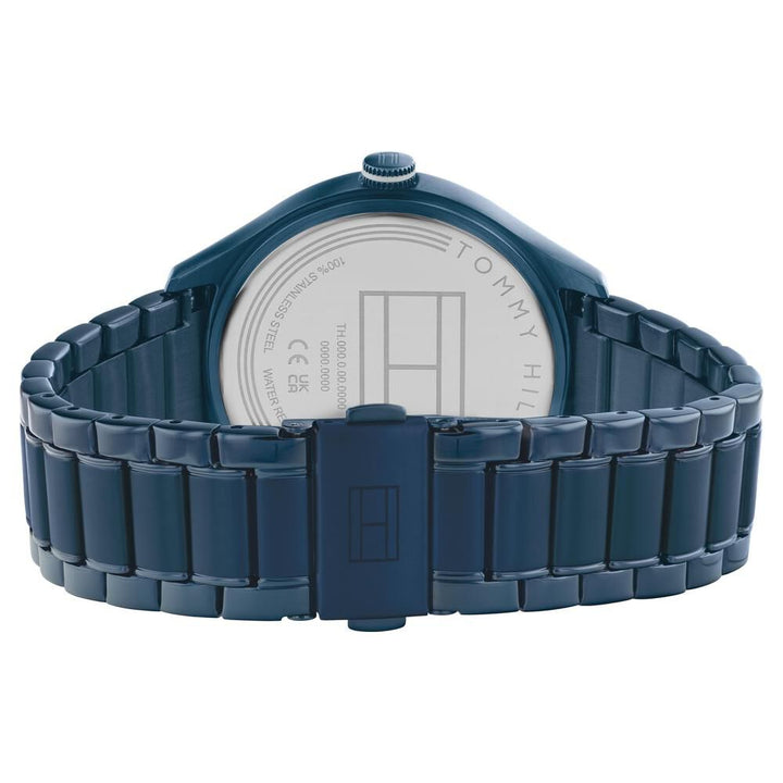 Tommy Hilfiger Quartz Analog With Day And Date Blue Dial Stainless Steel Strap Watch For Women