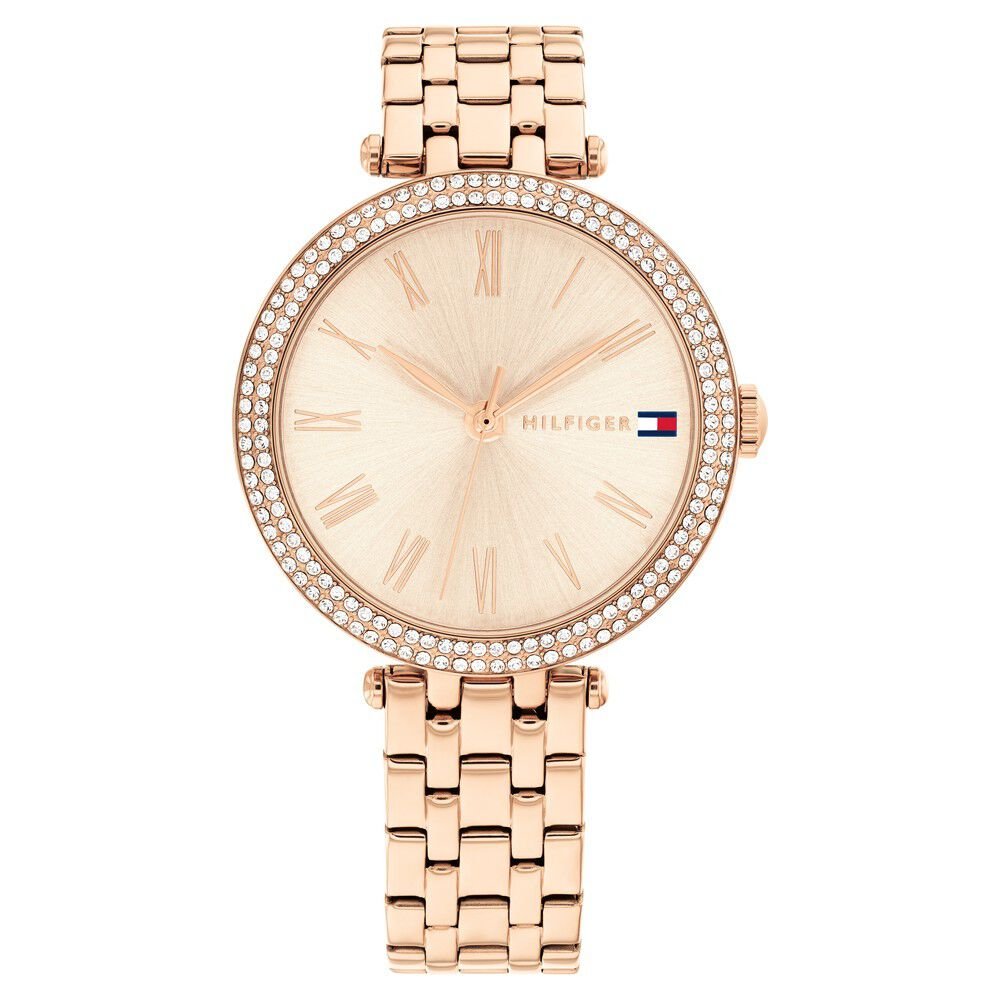 Tommy Hilfiger Quartz Analog Rose Gold Dial Rose Gold Stainless Steel Strap Watch for Women - The Watch Factory ®