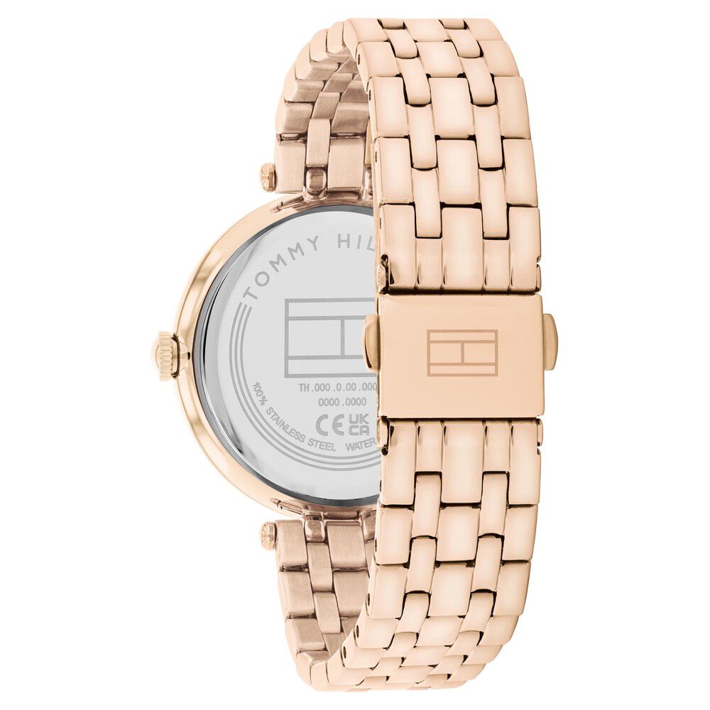 Tommy Hilfiger Quartz Analog Rose Gold Dial Rose Gold Stainless Steel Strap Watch for Women - The Watch Factory ®