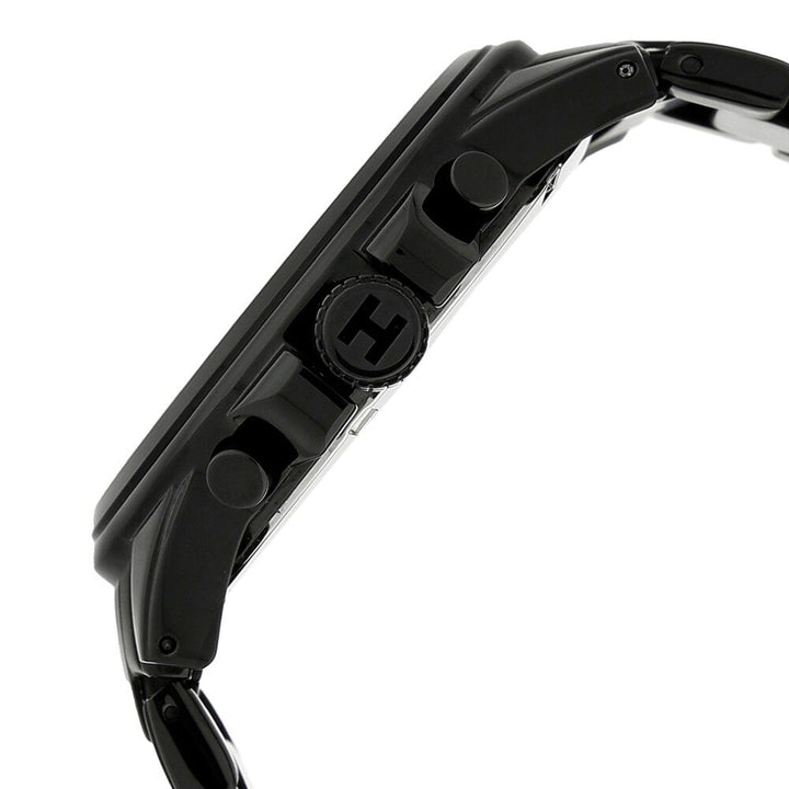 Tommy Hilfiger Quartz Analog with Day and Date Black Dial Metal Strap Watch for Men-NCTH1790961