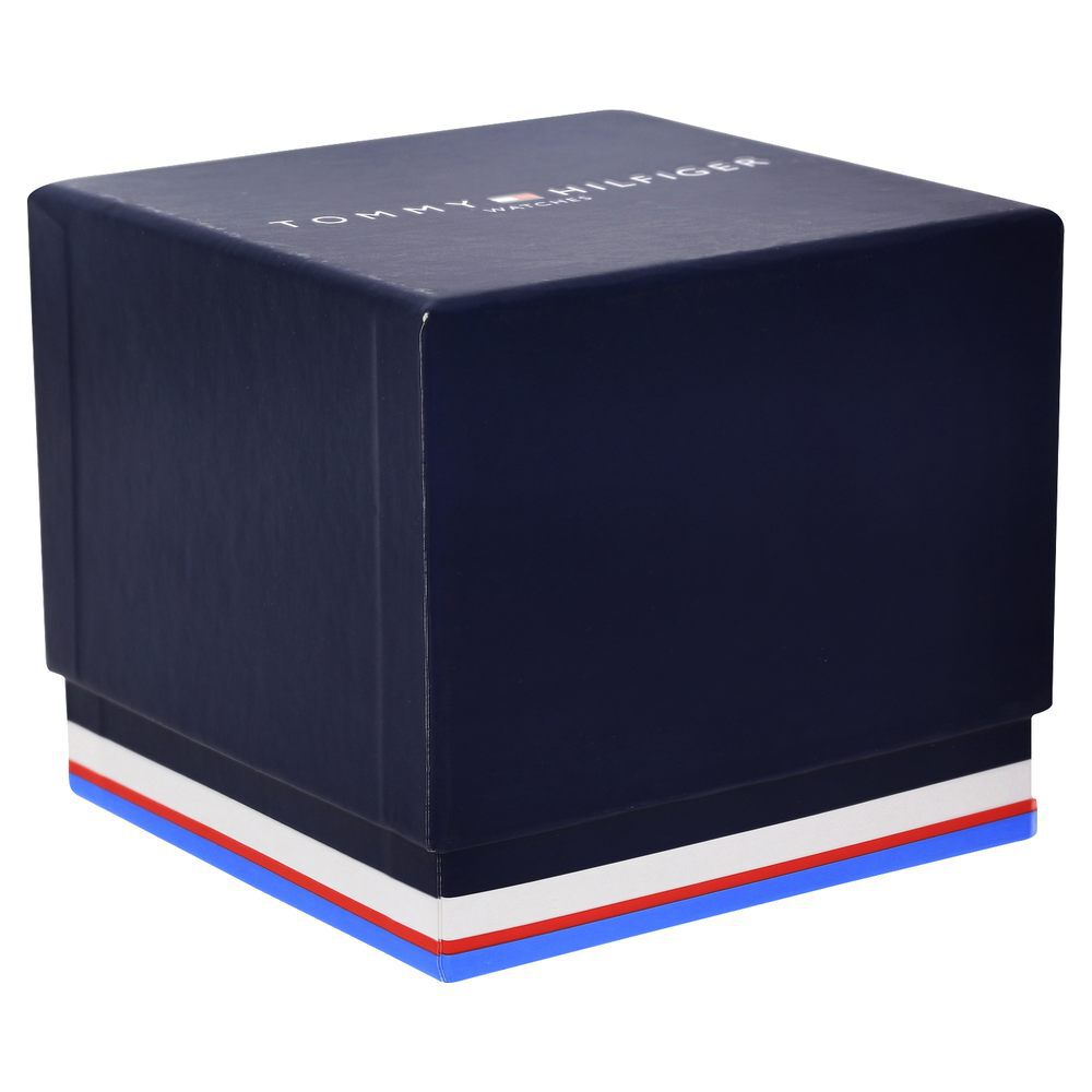 Tommy Hilfiger Quartz Analog with Day and Date Black Dial Metal Strap Watch for Men-NCTH1790961