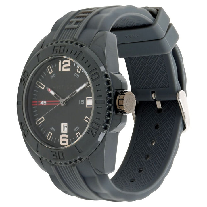 Tommy Hilfiger Quartz Analog Black Dial Plastic Strap Watch for Men-TH1791042J