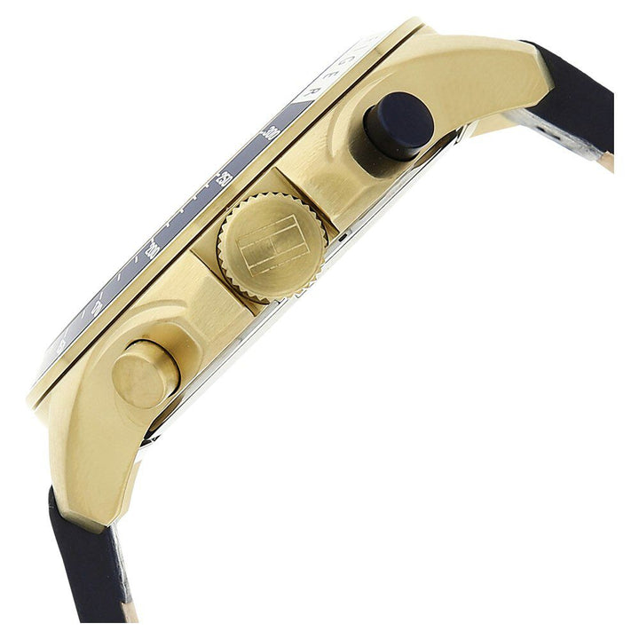 Tommy Hilfiger Quartz Multifunction Blue Dial Leather Strap Watch for Men-NCTH1791162