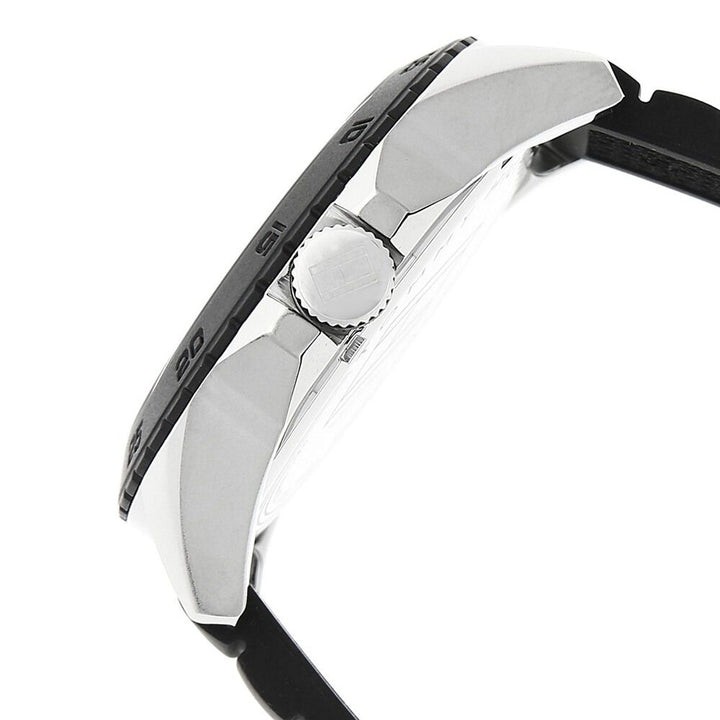 Tommy Hilfiger Quartz Analog Black Dial Silicone Strap Watch for Men-NCTH1791203W