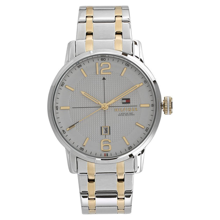 Tommy Hilfiger Quartz Analog with Date White Dial Metal Strap Watch for Men-NCTH1791214W