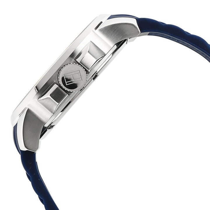 Tommy Hilfiger Quartz Analog with Day and Date Blue Dial Silicone Strap Watch for Men-TH1791220