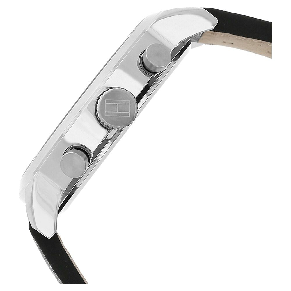 Tommy Hilfiger Quartz Multifunction Black Dial Leather Strap Watch for Men-NCTH1791232W