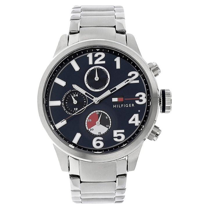 Tommy Hilfiger Quartz Multifunction Blue Dial Metal Strap Watch for Men-NCTH1791242