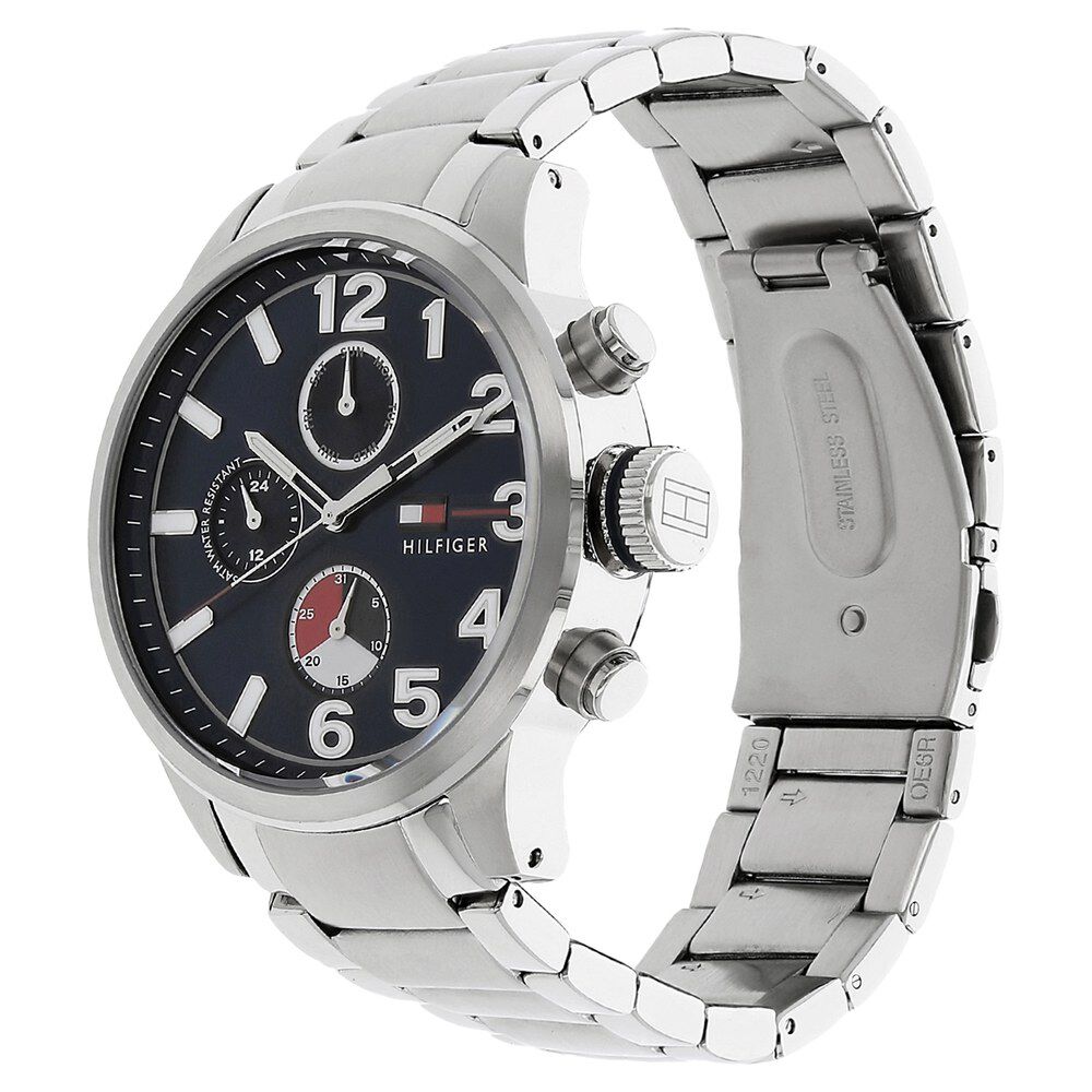 Tommy Hilfiger Quartz Multifunction Blue Dial Metal Strap Watch for Men-NCTH1791242