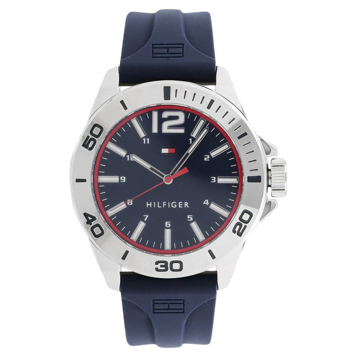 Tommy Hilfiger Quartz Analog Black Dial Rubber Strap Watch for Men-NCTH1791261