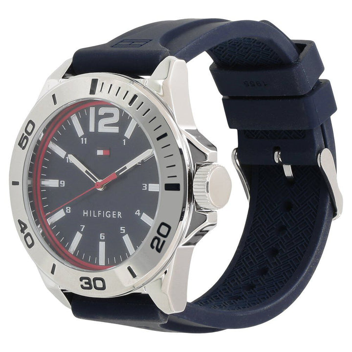 Tommy Hilfiger Quartz Analog Black Dial Rubber Strap Watch for Men-NCTH1791261