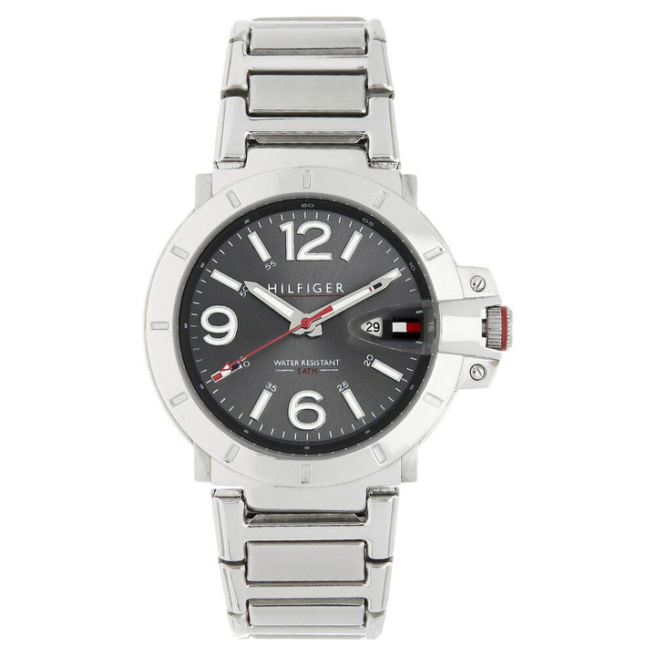 Tommy Hilfiger Quartz Analog Grey Dial Stainless Steel Strap Watch for Men-TH1791262J