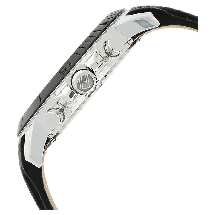 Tommy Hilfiger Quartz Multifunction Black Dial Leather Strap Watch for Men-NCTH1791268