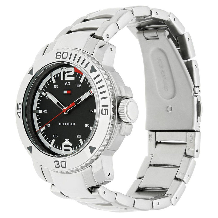 Tommy Hilfiger Quartz Analog Black Dial Stainless Steel Strap Watch for Men-NCTH1791286