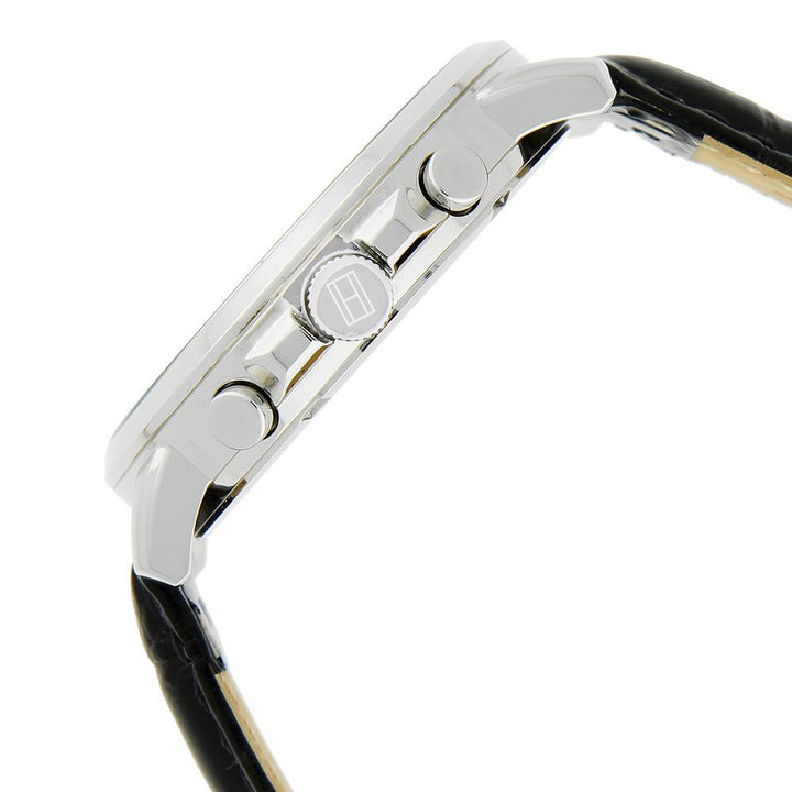 Tommy Hilfiger Quartz Analog Grey Dial Leather Strap Watch For Men