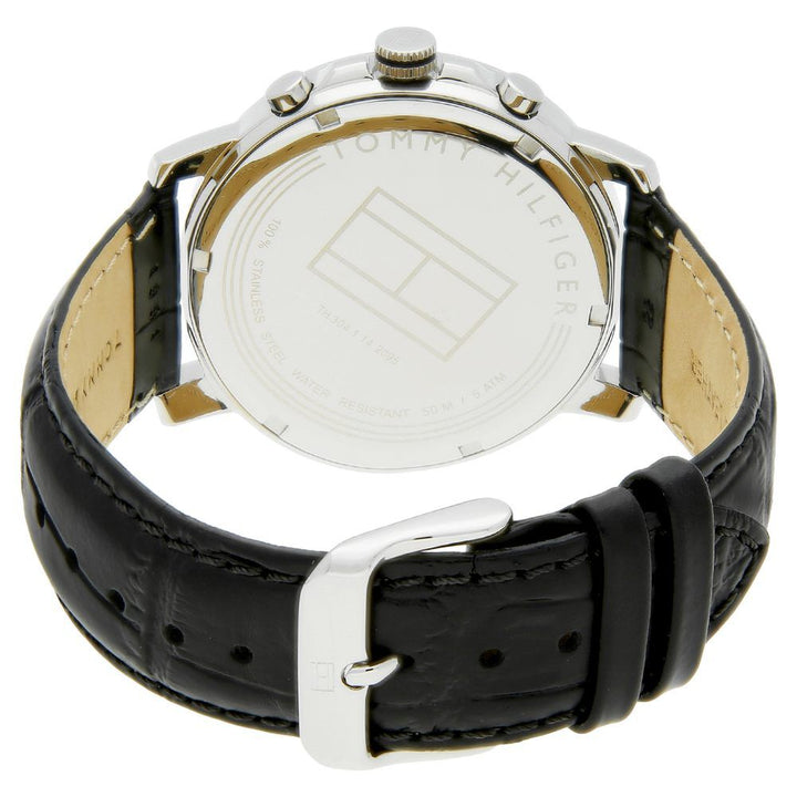Tommy Hilfiger Quartz Analog Grey Dial Leather Strap Watch For Men