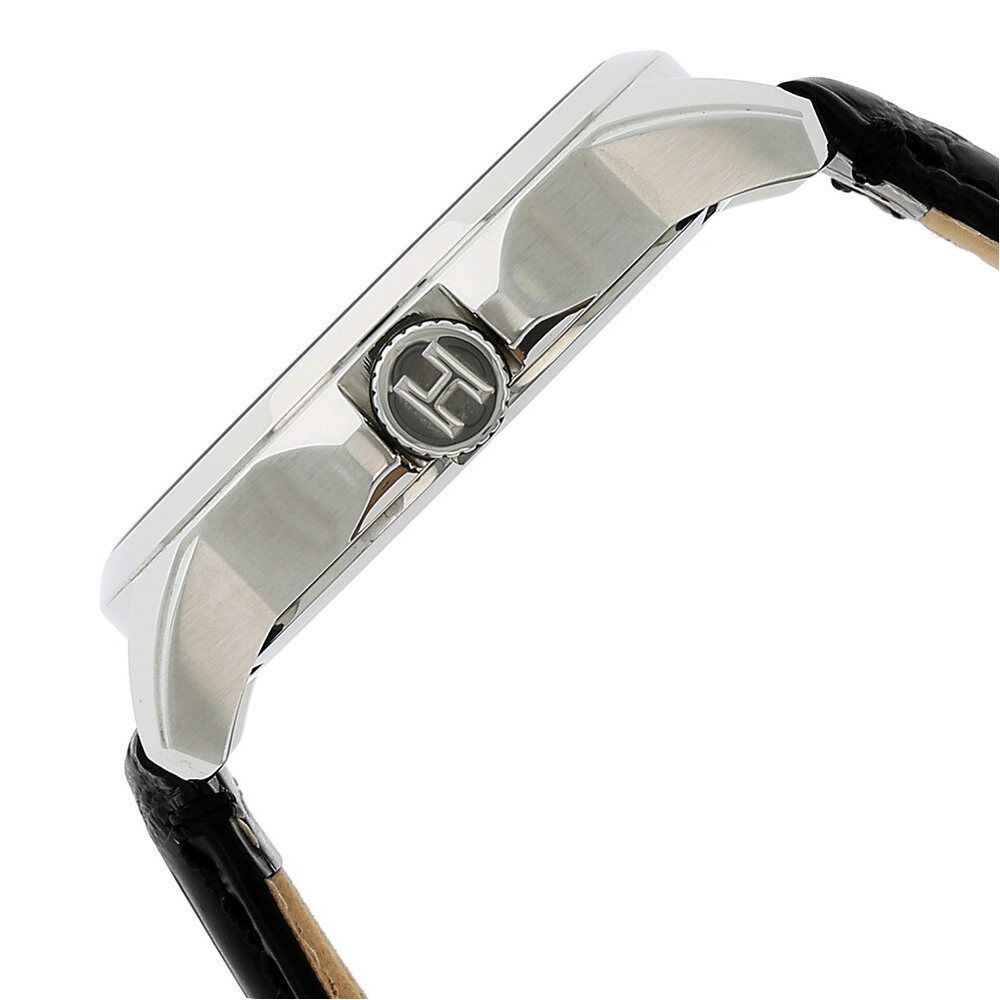 Tommy Hilfiger Quartz Analog Black Dial Leather Strap Watch for Men-TH1791321J