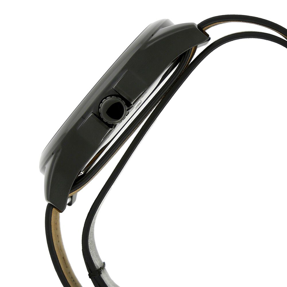 Tommy Hilfiger Quartz Analog Black Dial Leather Strap Watch for Men-TH1791333J