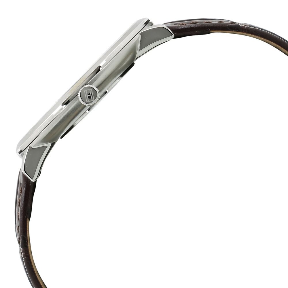 Tommy Hilfiger Quartz Analog Beige Dial Leather Strap Watch for Men-NCTH1791338