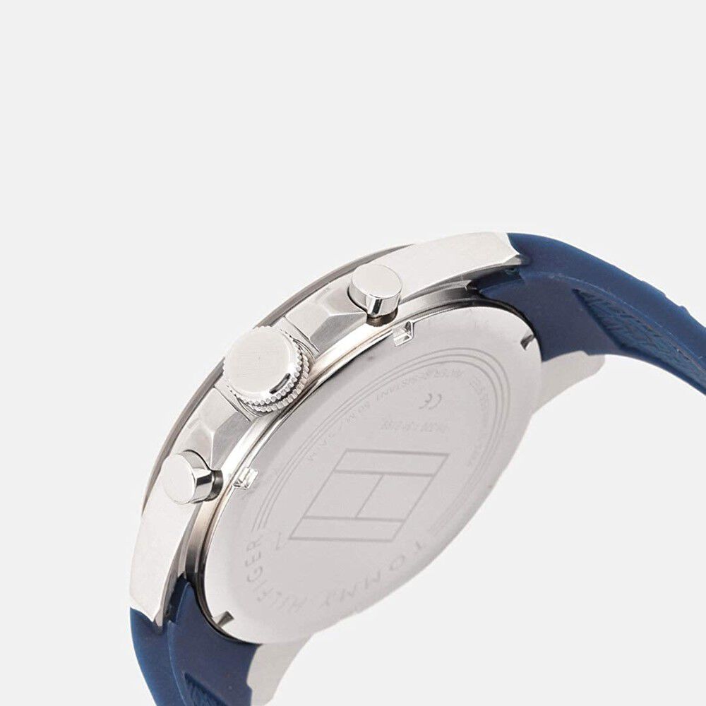 Tommy Hilfiger Blue Dial Silicone Strap Watch for Men-NCTH1791350
