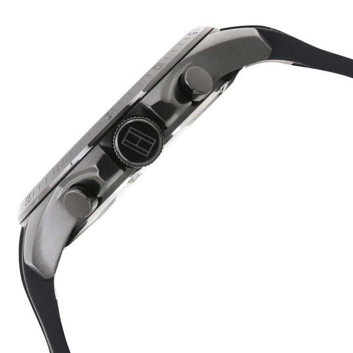 Tommy Hilfiger Quartz Multifunction Black Dial Silicone Strap Watch for Men-NCTH1791352