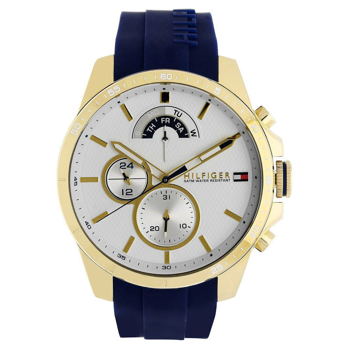 Tommy Hilfiger Quartz Multifunction White Dial Silicone Strap Watch for Men NETH1791353