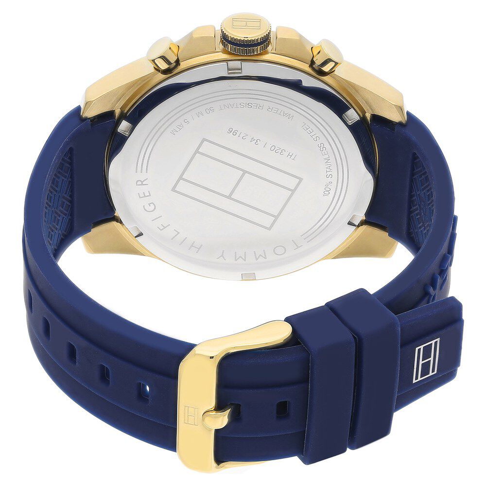 Tommy Hilfiger Quartz Multifunction White Dial Silicone Strap Watch for Men-NTTH1791353