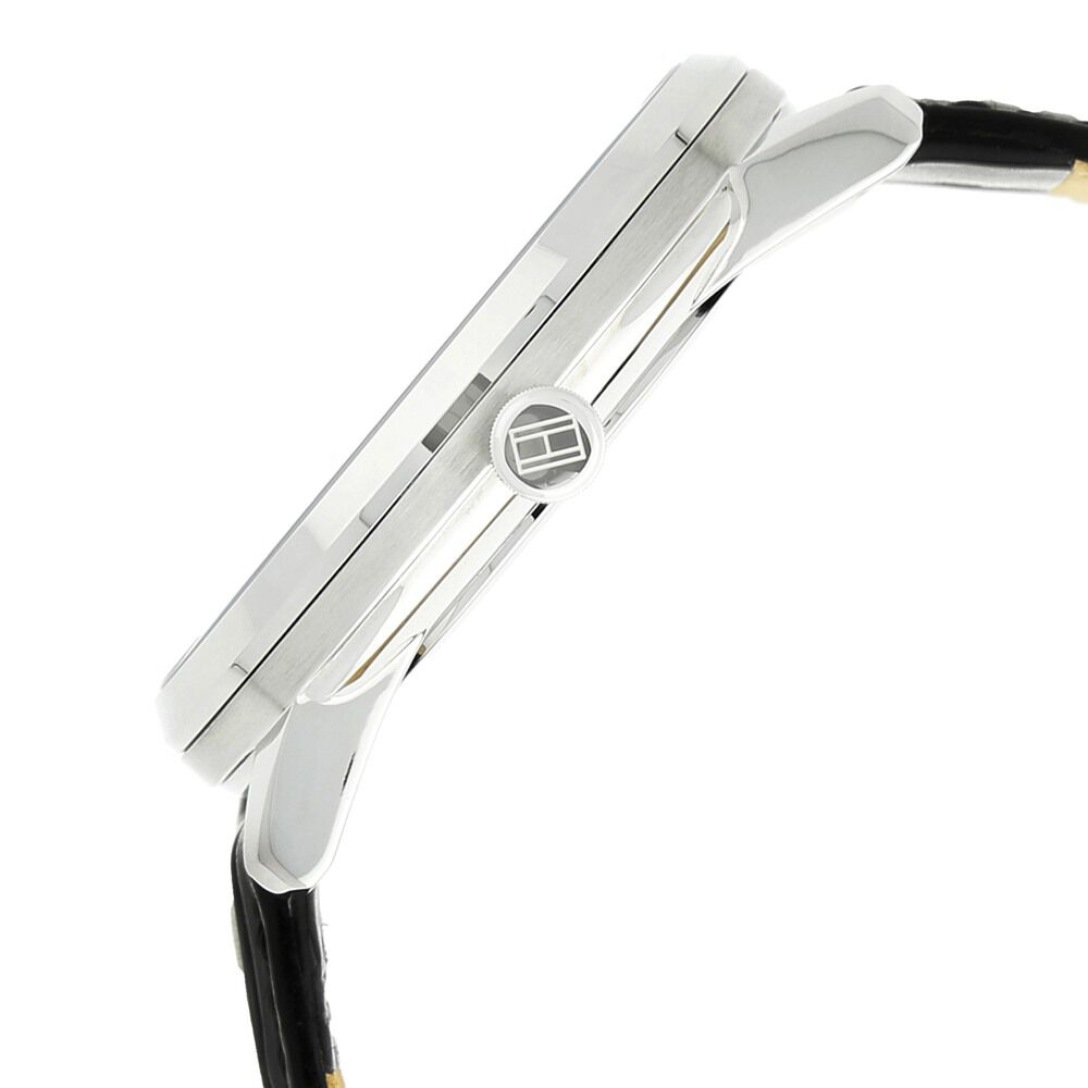 Tommy Hilfiger Quartz Multifunction Black Dial Leather Strap Watch for Men-NCTH1791356W