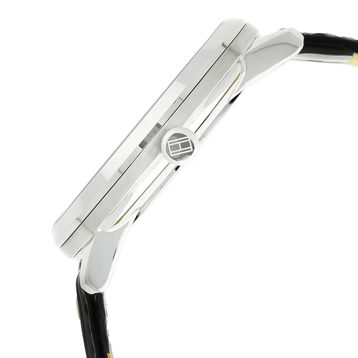 Tommy Hilfiger Quartz Multifunction Black Dial Leather Strap Watch for Men-NCTH1791356W