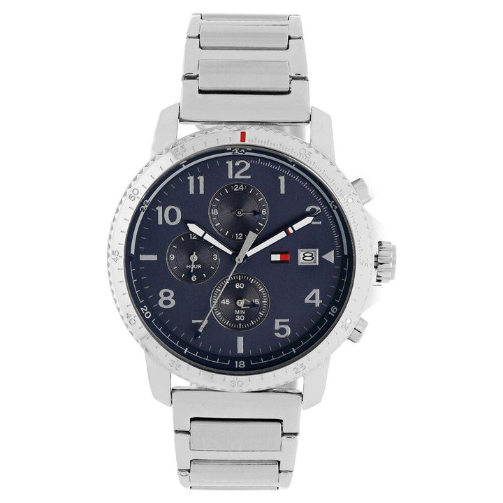 Tommy Hilfiger Quartz Analog Blue Dial Stainless Steel Strap Watch for Men-NCTH1791360W