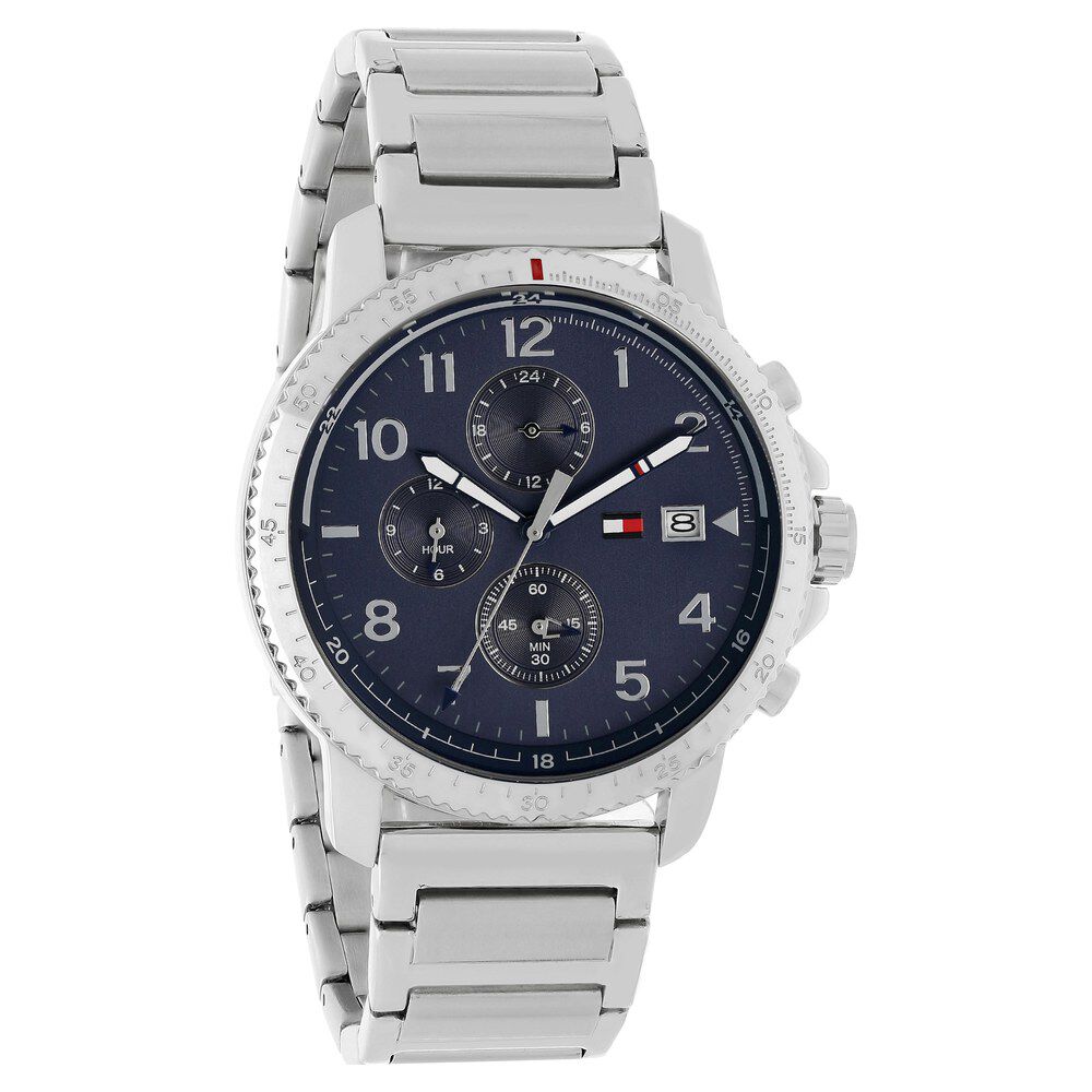 Tommy Hilfiger Quartz Analog Blue Dial Stainless Steel Strap Watch for Men-NCTH1791360W