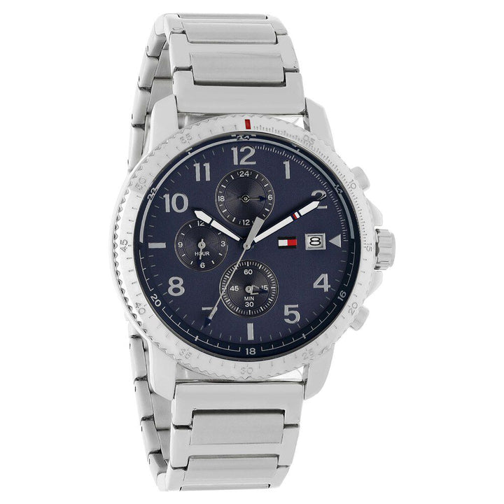 Tommy Hilfiger Quartz Analog Blue Dial Stainless Steel Strap Watch for Men-NCTH1791360W