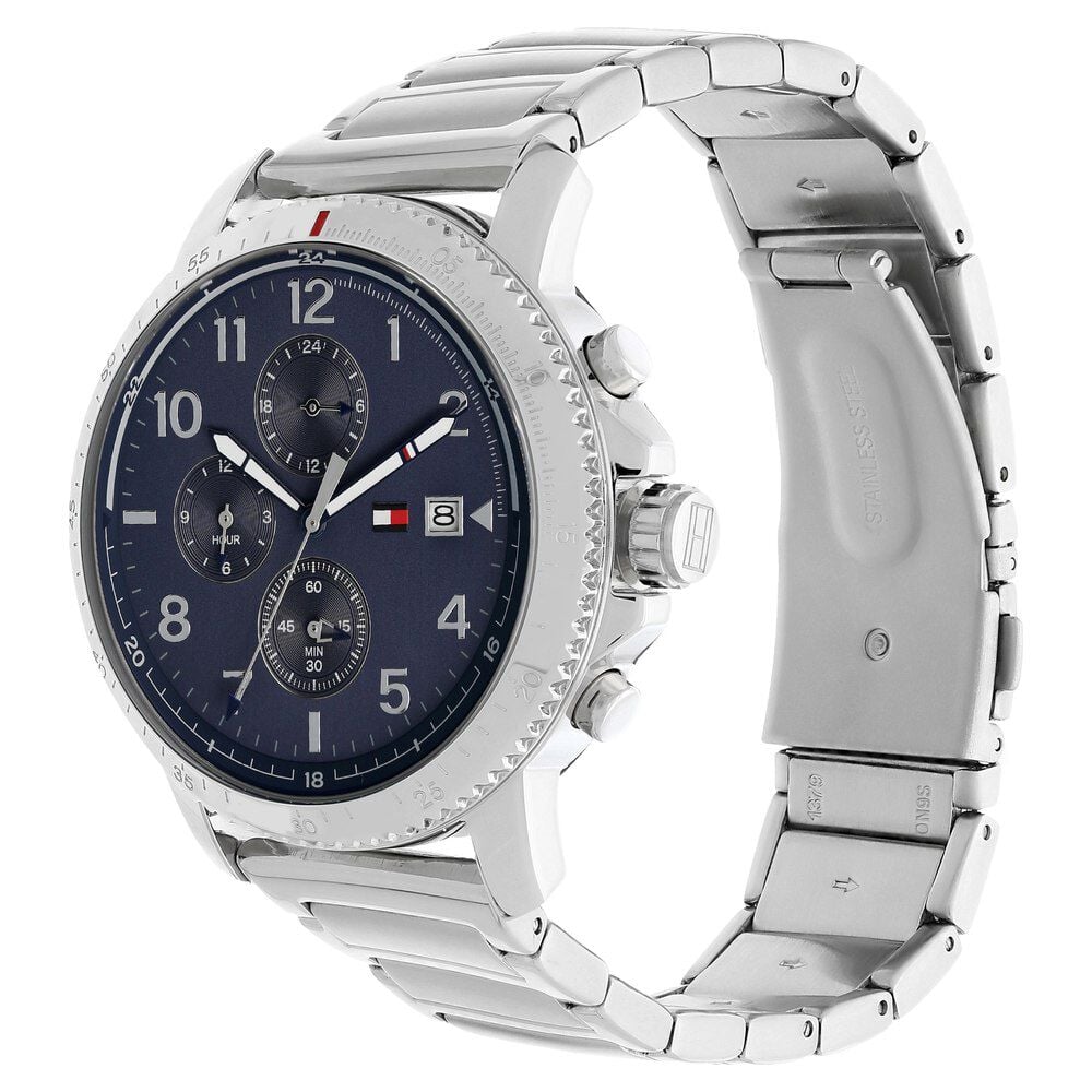 Tommy Hilfiger Quartz Analog Blue Dial Stainless Steel Strap Watch for Men-NCTH1791360W