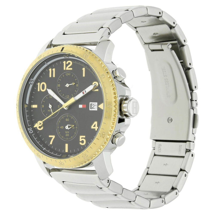 Tommy Hilfiger Quartz Analog Black Dial Stainless Steel Strap Watch for Men-NCTH1791361