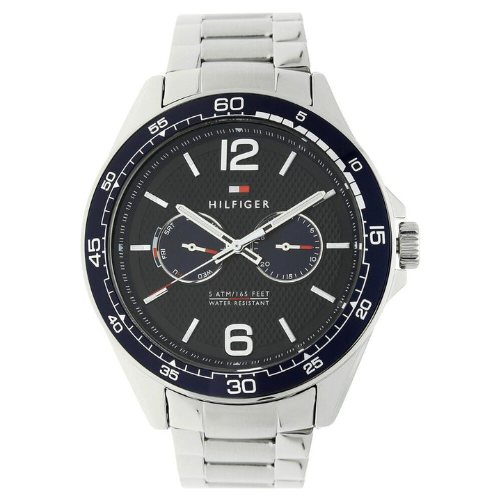 Tommy Hilfiger Quartz Multifunction Blue Dial Stainless Steel Strap Watch for Men-NCTH1791366W