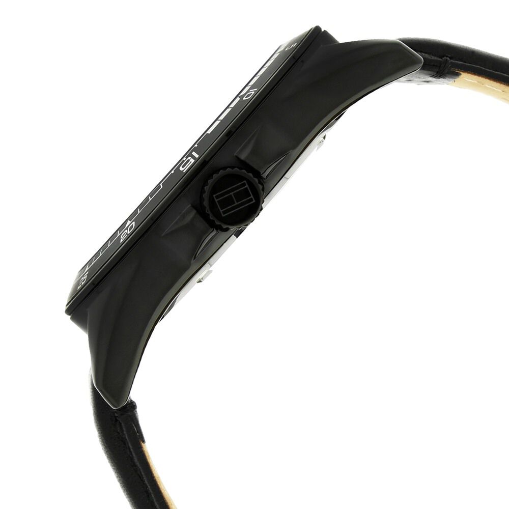 Tommy Hilfiger Quartz Multifunction Blue Dial Leather Strap Watch for Men-NCTH1791368