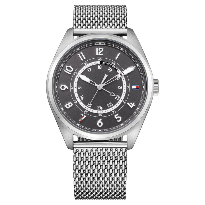 Tommy Hilfiger Quartz Analog Grey Dial Stainless Steel Strap Watch for Men-NCTH1791370