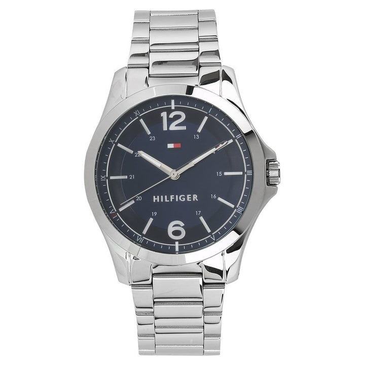 Tommy Hilfiger Quartz Analog Blue Dial Metal Strap Watch for Men-NCTH1791378W