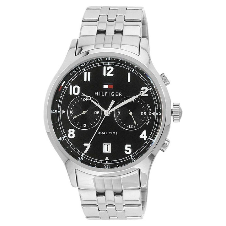Tommy Hilfiger Quartz Analog Black Dial Stainless Steel Strap Watch for Men-NCTH1791389