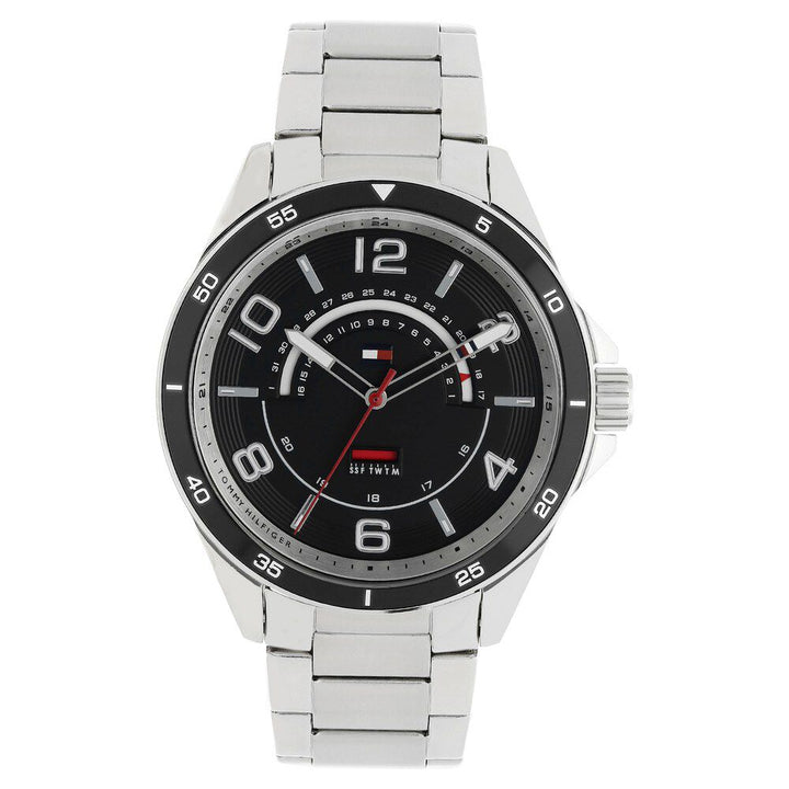 Tommy Hilfiger Quartz Multifunction Black Dial Metal Strap Watch for Men-NCTH1791394W
