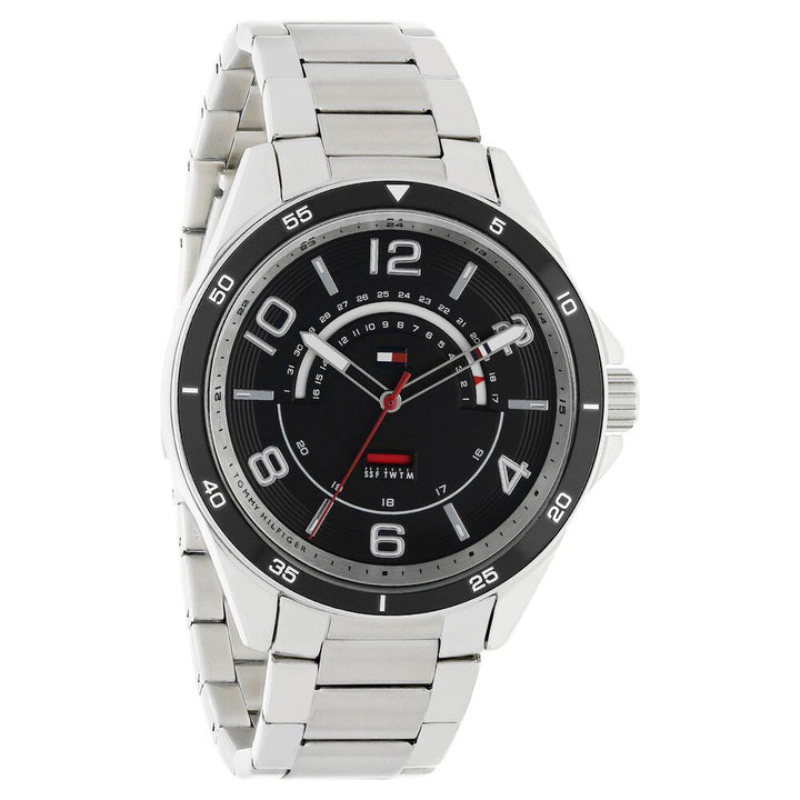 Tommy Hilfiger Quartz Multifunction Black Dial Metal Strap Watch for Men-NCTH1791394W